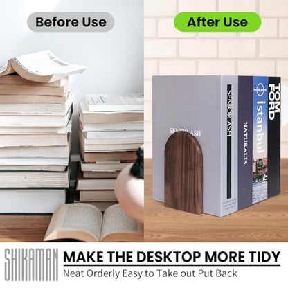 Book Ends,Bookends Wood Book Ends Universal Economy Bookend (8, Medium)