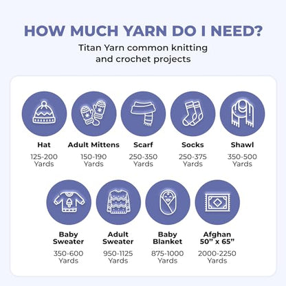 Mary Maxim Titan Bulky Yarn, Weight 5 Acrylic, Chunky Yarn for Crocheting and Knitting, Ideal for Thick, Soft Blankets, Throws, and Graph Style Sweaters, 80 Yards - Dark Denim - 1 Skein - color: Dark Denim