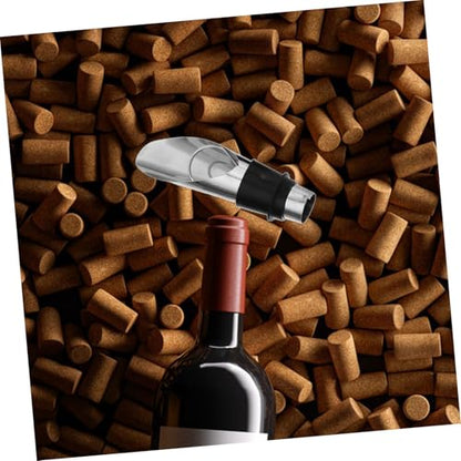 1set Creative Wine Opener Kit Stainless Steel Accessories Set Corkscrew Pourer and Stopper for Wine and Special Occasions