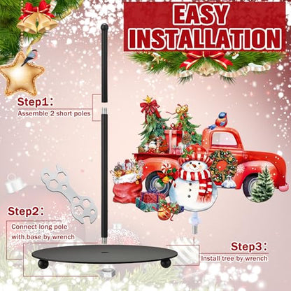 Christmas Paper Towel Holder Red Truck Countertop Kitchen Decor and Accessories Black Metal Farmhouse Large Tissue Stand Gifts for Christmas Party, 3D Hand Painting Pattern, Weighted Base - style: Christmas Truck