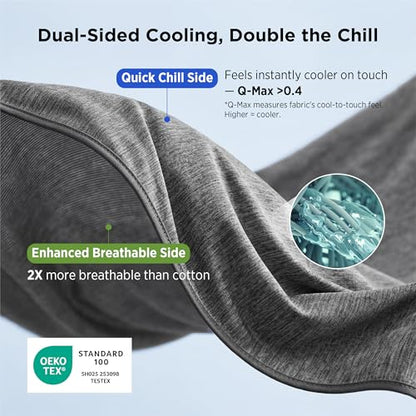 Bedsure Summer Cooling Blanket King Size, Lightweight Cold Sheet Blanket for Sleeping, Ice Cool Thin Bed Arc-Chill Cooling Bedding for Hot Sleepers Night Sweats with Rayon Derived from Bamboo, 108x90 | Hot Sleepers, Night Sweats, Cold Bed Sheet, Rayon Der