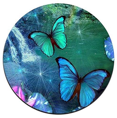 Beautiful Butterfly Round Coaster Set - Made of Recycled Rubber - Set of 4 - color: Beautiful Butterfly