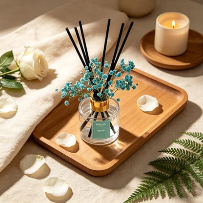 Reed Diffuser Set, Tulip 3.38 fl oz Oil Diffuser Home Fragrance Bathroom Decor - color: Transparency