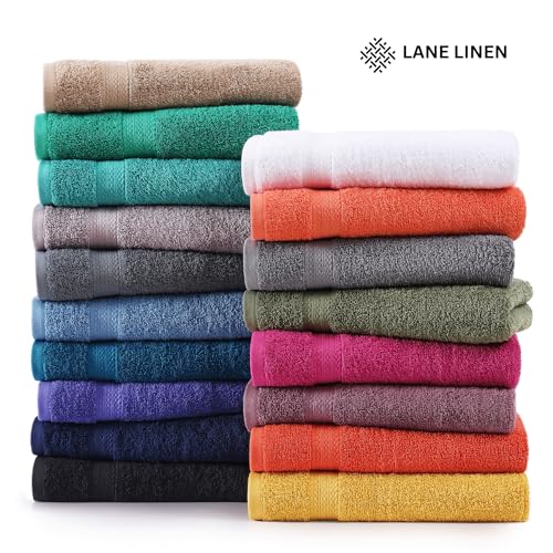LANE LINEN Bath Sheets 100% Cotton 2 Pack Oversized Soft - Grey | Oversized Shower Sheets - Generously Sized, Oversized & Roomy, Lightweight & Breathable, Fade-Resistant Color - color: 04: Space Grey, size: 2 Piece Bath Sheets