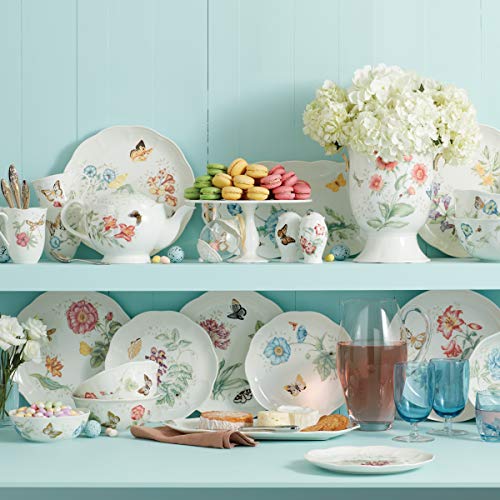Lenox Butterfly Meadow Porcelain Salt and Pepper Shakers | dishwasher safe | floral design | kitchen and dining essential, gift for women, kitchen essentials set - style: Salt & Pepper Set, Butterfly