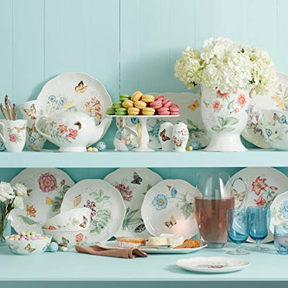 Lenox Butterfly Meadow Porcelain Salt and Pepper Shakers | dishwasher safe | floral design | kitchen and dining essential, gift for women, kitchen essentials set - style: Salt & Pepper Set, Butterfly