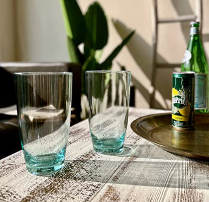 KLIFA- ETON- 15.2 & 20.8 ounce, Set of 8, Acrylic Tumbler & Highball Drinking Glasses Set, BPA-Free, Stackable Plastic Drinkware, Dishwasher Safe Cups, Turquoise - color: Turquoise, style: 15.2 & 20.8 ounces, Set of 8