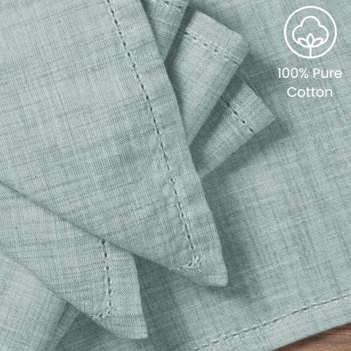 Cloth Dinner Napkins 100% Cotton Set of 6 - Soft Durable Washable - Ideal for Farmhouse Parties Wedding Christmas Easter - Perfect Everyday Use Table Cloth Napkins 18x18 Sage Green - color: Sage Green