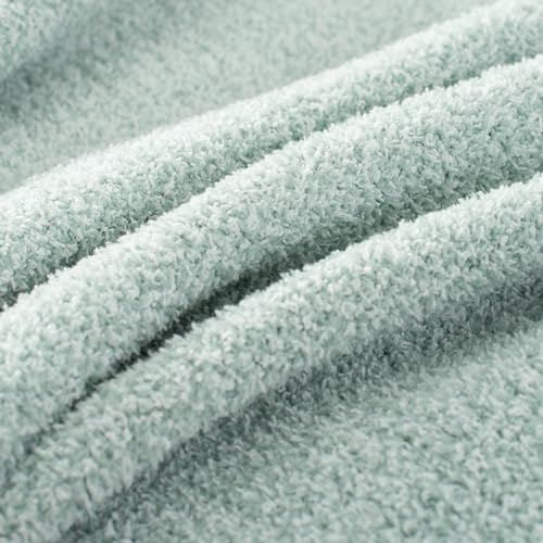 Carriediosa Heather Throw Blanket 60x80, 400GSM Ultra Soft Microfiber | Sage Green, Fuzzy Fluffy Cozy Plush Knit Knitted Throws, Lightweight Cute Preppy Fall Blankets for Couch, Bed - color: Heather - Sage Green, size: 60" X 80"