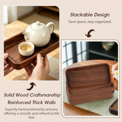 Wooden Salad Bowl, Rectangular Rustic Server | Dough & Fruit & Bread Serving Dish | Entryway Key Catch Tray | Multipurpose (Rectangular) - color: Rectangular