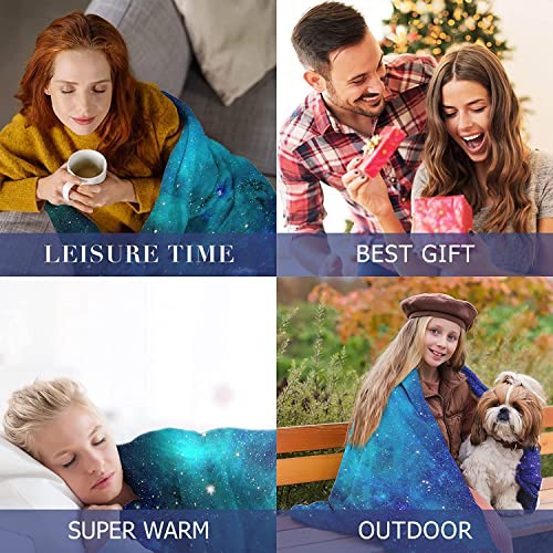 Space Galaxy Blanket, Soft Warm Fuzzy Fleece Plush Blanket 50''x40'', Smooth Cozy Flannel Throw Blanket for Bed/Couch/Office/Camping - color: Style 1, size: 50''x40''