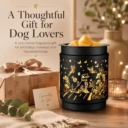 Wax Melt Warmer Metal Wax Warmer for Scented Wax (Dogs) | Electric Fragrance Candle Oil Burner 2 in 1,as Gifts for Moms Grandma Women Girls - style: Dogs