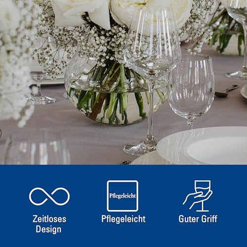 Villeroy & Boch La Divina Collection Water Goblet, Set of 4, Crystal Glass, 11 oz Capacity, Clear | Crystal glass water goblets, made in Europe, dishwasher safe, dress up water service for stylish occasions - style: Water goblet