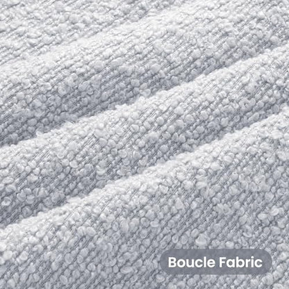 Decorative Luxury Boucle Throw Pillow Covers with Faux Fur 20x20, Set of 2, Modern Plush Pillow Case, Boho Farmhouse Cushion Case for Bed Couch Sofa, Light Gray (Covers Only) - size: 20" x 20" (Pack of 2)