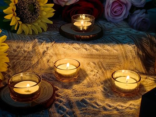 GOLDEAL 30 Pcs Gold Glass Small Tealight Candle Holders-Tea Candle Holders Bulk - Perfect for Weddings, Parties, Dinners - Ideal for 1.5" Standard Tealights and Candle Moulds… - color: Gold