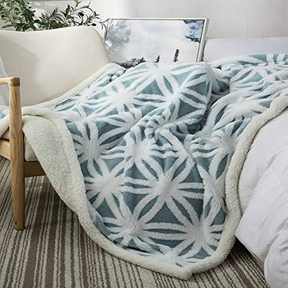 Ultra Plush Super Soft Lightweight Sherpa Throw Blanket 60''x50'' Cozy Luxury Light Blue Blanket for Bed Couch Warm Fuzzy Blanket - color: C-light Blue, size: 50''x60''