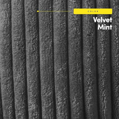 Rocking Chair Cushion Premium Tufted Pads Non Skid Slip Backed Crushed Velvet Cover Set of Upper and Lower with Ties, 21 in x 17 in | 17 in x 17 in, Velvet Gray - color: Velvet Gray, style: 21" X 17"/17" X 17" (Pack of 1)