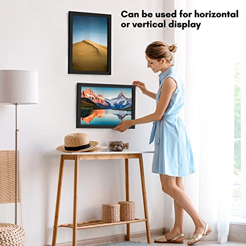 Americanflat 12x18 Poster Frame with Shatter-Resistant Glass - Signature Collection - Gallery-Style Frames Made of Engineered Wood - Photo Frame for Wall Display - Black - color: Black, size: 12x18