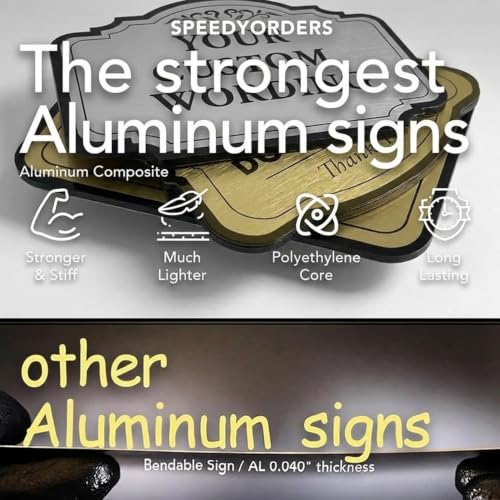 Custom Carved Metal Signs, Personalized Aluminum Design, Driveway Waterproof Signs, Design 1 Charcoal 10x7 In - color: Design 1 - Black Charcoal, size: 10x7 Inches