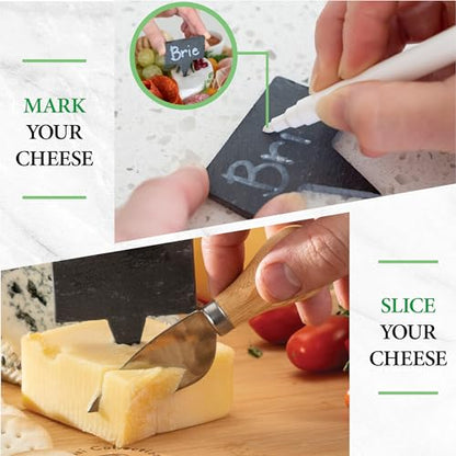 NBE Custom Engraved Bamboo Cheese Board with 3 Drawers & Utensil Set - Personalized Charcuterie Serving Tray, Mother's Day Wedding Housewarming Gifts for Women Couples