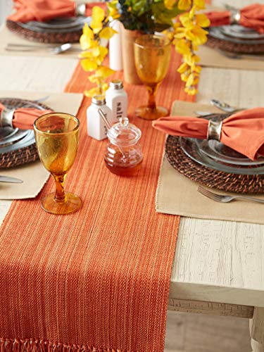 DII Variegated Tabletop Collection, Table Runner3x72, Spice - color: Spice, size: Table Runner, 13x72"