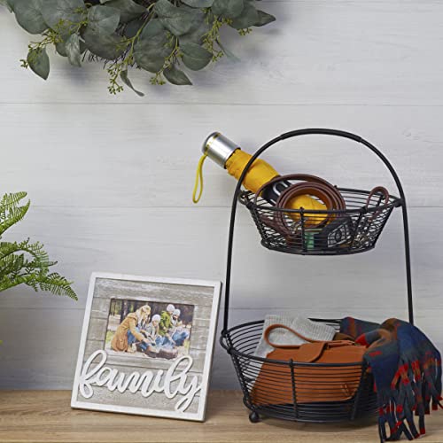 Gourmet Basics by Mikasa Tulsa Fruit Metal Storage Basket, 2-Tier - style: Tulsa