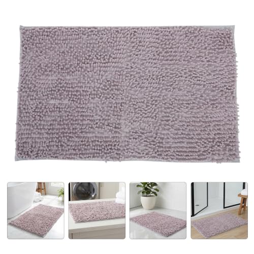 YARNOW Chenille Bathroom Bath Mat Non Slip with Absorbent Soft Fabric, Machine Washable and Wear Resistant, 34.65x22.83 Inch Size, for Guest Suites and Vanities