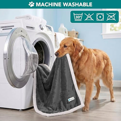 PetAmi Dog Blanket Small Medium Pet Cat Puppy Kitten, 40x29 Mini, Dark Gray | 460 GSM, Soft Sherpa Fleece Throw, Reversible Plush Couch Cover Protector Crate Carrier Sofa Bed Car Seat, Machine Washable - color: Charcoal, size: Medium - 29 X 40 Inches