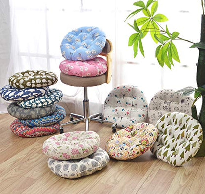 vctops Bohemian Soft Round Chair Pad Garden Patio Home Kitchen Office Seat Cushion Red Diameter 16" - color: Red, style: Diameter 16 Inch
