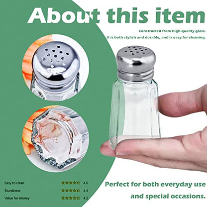 1st Choice Salt and Pepper Shakers with Stainless Tops Set of 2 (Paneled Shakers) - style: Paneled Shakers
