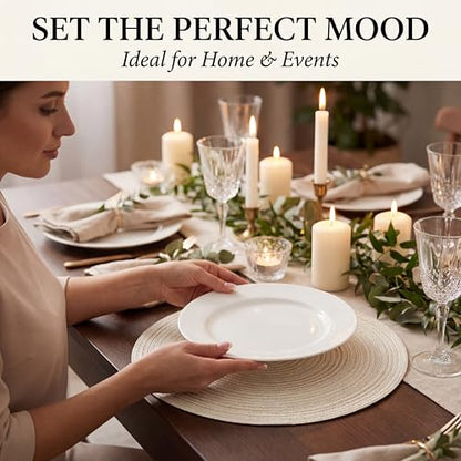 FunWheat Round Braided Placemats Set of 6 Easy Clean Place mats for Dining Tables Woven Heat Resistant Washable Table Mats 15 inches(Beige) - color: Multi Beige, size: 6pcs