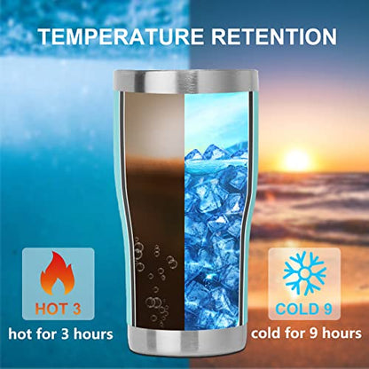 DOMICARE 20oz Tumbler with Lid Stainless Steel Tumblers Bulk, Double Wall Vacuum Insulated Coffee Travel Mug Powder Coated Tumbler, 1 Count (Pack of 1) Light Blue - color: Light Blue, size: 1 count