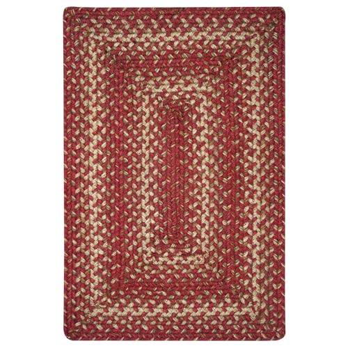 Homespice Apple Pie Jute Braided Placemats, Rect 13x19 Set of 6 | Red Woven Placemats for Farmhouse Table and Protects Tabletop in Style, Rich Colors, Reversible, Durable and Easy to Clean - color: Apple Pie