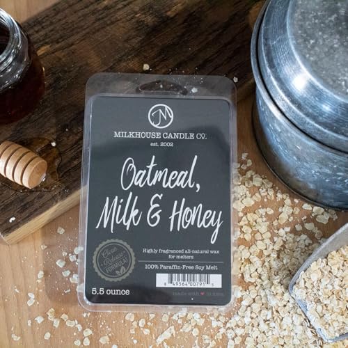 Milkhouse Oatmeal, Milk, & Honey Soy Wax Melts for Wax Warmer, 5.5 oz | Clean-Burning, Premium Fragrance Oil, Made in the USA - color: Oatmeal, Milk & Honey