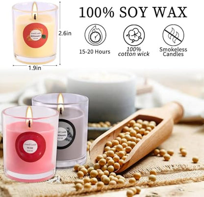 YOROXRG Scented Candles, Jasmine, Rose, Vanilla, Bergamot, fig, Lavender, Lemon, Spring,Strawberry, Rosemary, Aromatherapy Candles,Soy Wax Glass Jar Candle - 40 Pack - color: 40 Colors