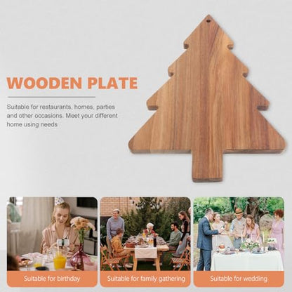 Christmas Tree Charcuterie Board Kitchen Cutting Chopping Charcuterie Board Platter for Butcher Block Cheese and Vegetables