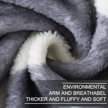 Richave Gray Pattern Twin Size Blanket,Premium Lightweight Anti-Static 66x90 Inches Throw Blankets for Twin/Twin XL Extra Long Bed,Couch, Sofa, Chair, Camping, Picnic,Grey and White - color: Grey and White, size: Twin (90-Inch-by-66-Inch)
