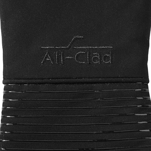 All-Clad Premium Silicone Oven Mitt and Pot Holder Set for Kitchen and Barbeque, Black - color: Black, size: Multi-Set