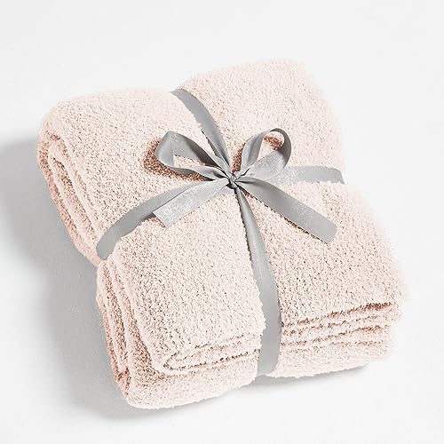 Super Soft Pink Throw Blanket 50x60 inches- Lightweight Plush Fuzzy Fluffy Warm Cozy Blankets and Throws for Sofa Bed All Season Use - color: Pink, size: Throw/Travel(50"x60")