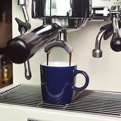 homEdge Mini Porcelain Espresso Cup, 4 Ounces / 120 ml Tiny Ceramic Coffee Mugs Demitasse for Espresso, Tea- Set of 6, Navy - color: Navy