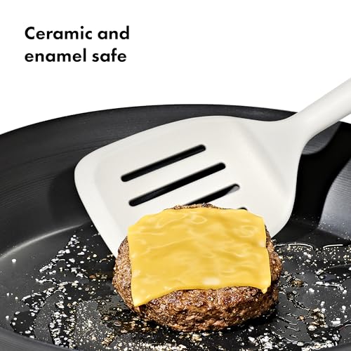 OXO Good Grips 4‑Piece Nylon Utensil Set, Oat, Cooking Utensil Set Designed to Protect Non-Stick Cookware - color: Oat