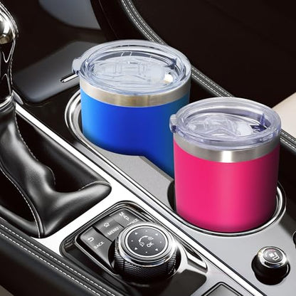 20oz Tumbler with Lid Stainless Steel Tumblers Insulated Mug Hot Pink 12P - color: Hot Pink