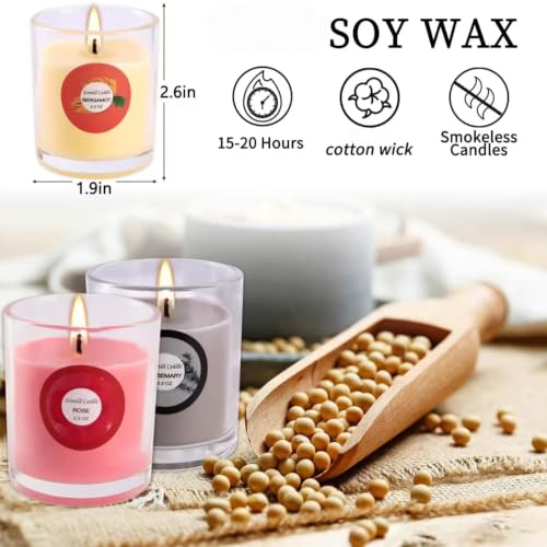 20 Pack Strong Scented Candles Gift Set with 10 Fragrances for Home and Women, Aromatherapy Soy Wax Glass Jar Candle - color: 20PackRainbow