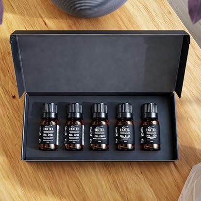 AirScent Hotel Diffuser Oil Gift Set - Buyers Best Picks 5 Pack - 10 mL | Fragrance Oil Sampler Set - Inspired by the Baccarat NYC, My Way and Capri Brezza and other Hotel Scent Samples