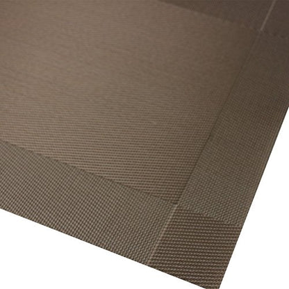 Place Mats for Kitchen Table Washable Easy to Clean Coffee Stain-Insulation Woven Vinyl Colourfull Table Mats 12x18 inches Set of 6（Champagne） - color: Champagne, size: placemats set of 6