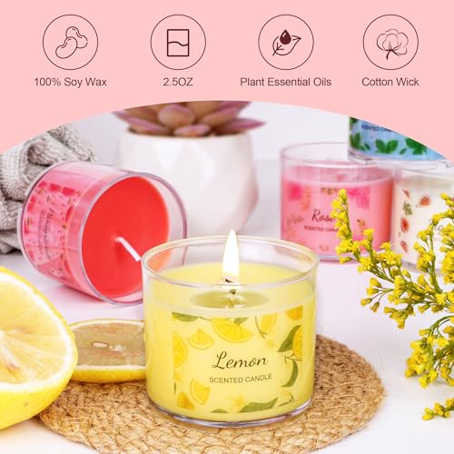 Scented Candles for Home, 12 Pack Candle Set for Women, Small Soy Candles Bulk, Mothers Day Gifts from Daughter - Mini Candle Gift Set for Bridesmaid Anniversary Birthday Valentines Christmas