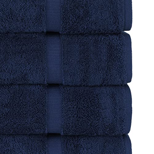 Chakir Turkish Linens | Hotel & Spa Quality 100% Cotton Premium Turkish Towels | Soft & Absorbent (6-Piece Hand Towels, Navy) - color: Navy