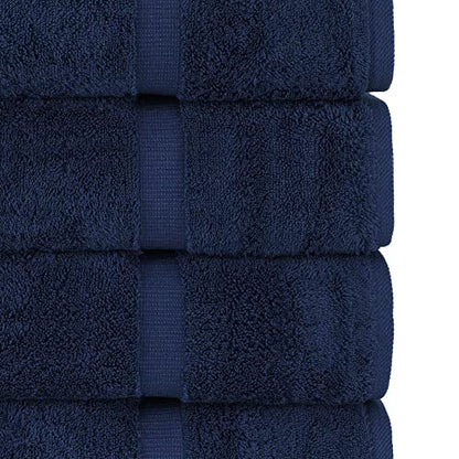 Chakir Turkish Linens | Hotel & Spa Quality 100% Cotton Premium Turkish Towels | Soft & Absorbent (6-Piece Hand Towels, Navy) - color: Navy