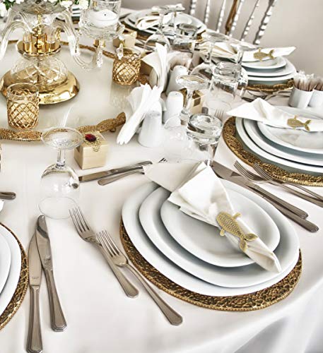 Gold Napkin Rings Set of 6, Table Setting Centerpiece Decor Napkins Ring Holders, Napkin Ring Packs for Family Holiday Dinner, Fancy Banquet & Wedding Decorations for Reception- Mermaid - style: Gold - Mermaid