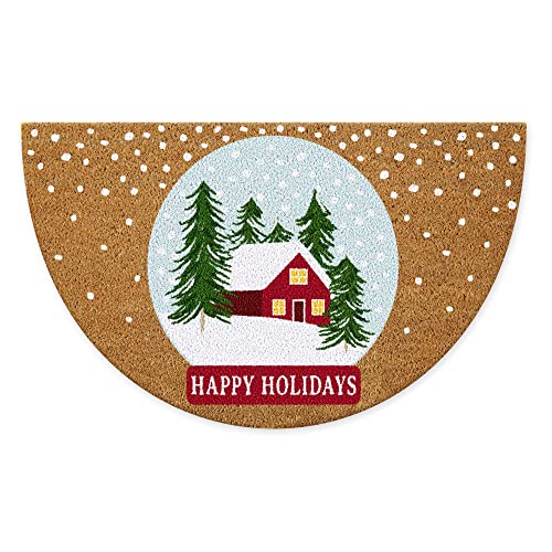 DII Outdoor Christmas Door Mat Collection Decorative Holiday Doormat, Front Porch Décor, 17x29, Snowglobe - color: Snowglobe